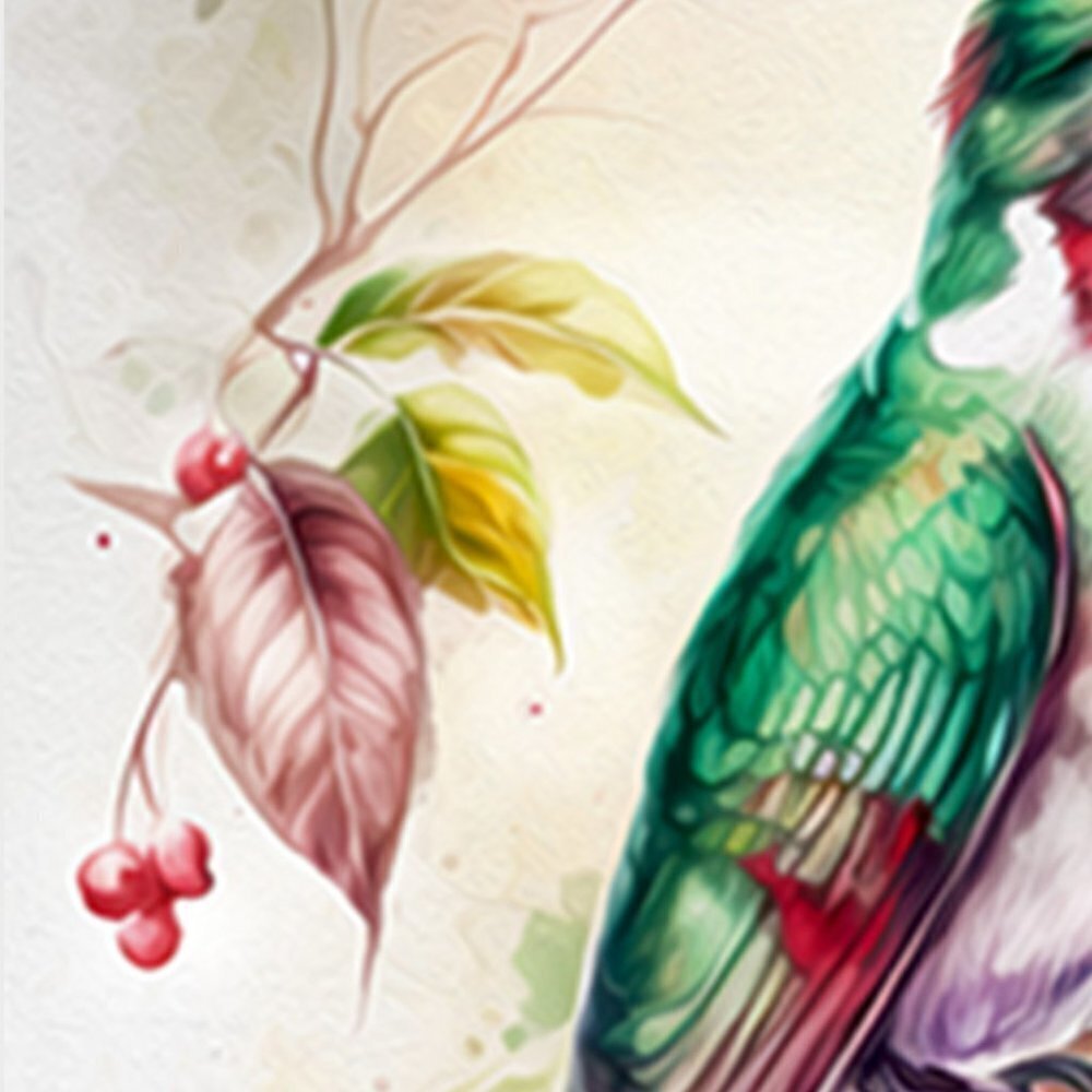 16x20 Hummingbird Watercolor Oil Painting Art Poster - Picture 3 of 7